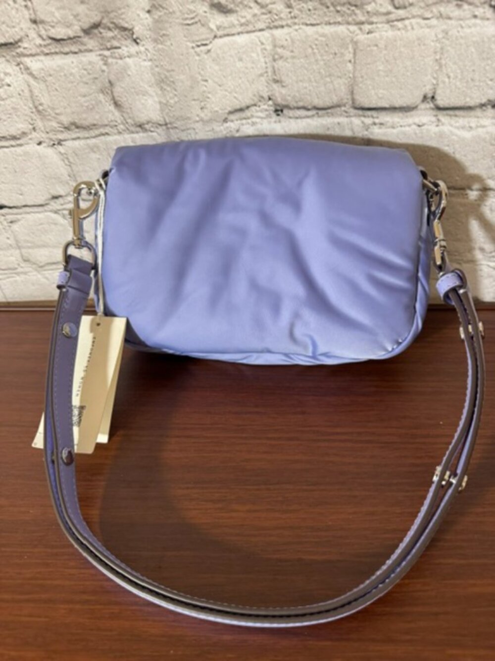 NWT Tory Burch Britten Puffy Mini Crossbody Pale Iris $398 - Picture 4 of 12
